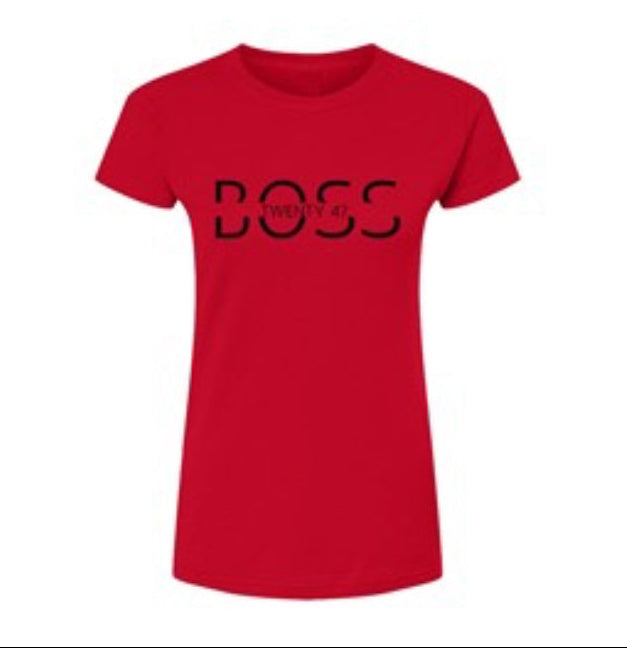 The Slay Shift Tee You're not just showing up-Blk logo